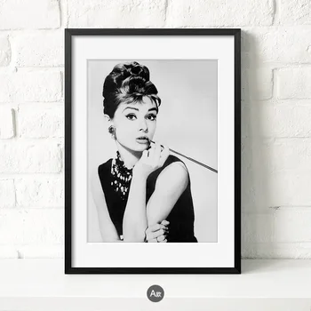 Retro Audrey Hepburn Portret Motivacija Platno Natisne Moderno Slikarstvo Plakati Wall Art Slik, Dnevna Soba Dekoracijo Doma