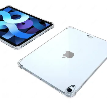 Za iPad Zraka 10.9 2020 Primeru Padec Odpornosti Mehko TPU Jasno Silikonski ovitek za Apple iPad Zraka 4 4. Generacije Shockproof Funda