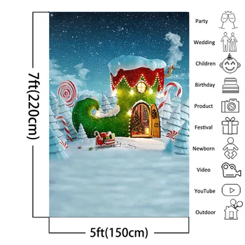 Pozimi Sneg Fotografija Ozadje Božič Santa Claus Čevlji Snežinke Otrok Portret Fotografski Studio Photoshoot Rekviziti