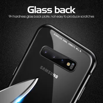 Magnetni Absorpcije Kovin Primeru Telefon Za Samsung Galaxy S10 Plus S8 S9 Plus S10Plus S10 Luksuzni Ultra Magnet Stekla Nazaj Kritje