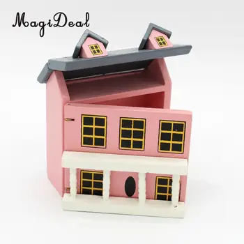 MagiDeal 1/12 Obsega Mini Lutke Miniature Villla Lesa Hiši Model za Spalnice, dnevna soba Dekor Otroci Pretvarjajo, Predvajaj Igrače