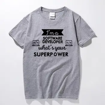Moški Tee Majica Razvijalec Programske Opreme Velesila Poklicev Bombaž Top Moški Kratek Rokav Velika Velikost T Shirt Za Moške Ekipa T-Shirt