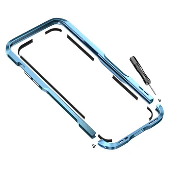 Aluminij Odbijači za iPhone 12 Pro Max 6.7-PALČNA, Odbijača Primeru Kovinski Okvir Odbijača Pokrov Šok Vlaknati Slim Kul Design