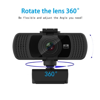 Širokokotni HD Objektiv Kamere za čiščenje CMOS/GC4653 Webcam 2K samodejno ostrenje USB, HD Web Kamera z Mikrofonom za Mac Laptop Video v Živo