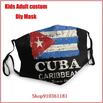 Zastavo Kubanski Kubi Zastavo stroj za večkratno uporabo masko otroci mascarilla con filtro reutilizable usta masko z design smešno
