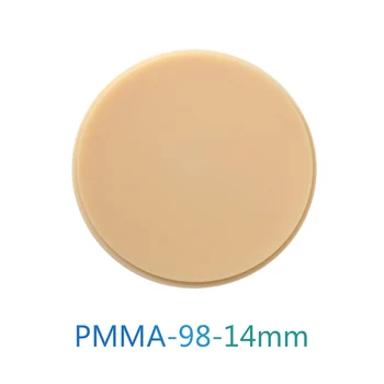 98x14mm PMMA Blok Dental Lab Materiala PMMA A1/A2/A3/A3.5/A4/B1/B2/B3/B4 Akril Rezkanje Disk Debelo PMMA Blok