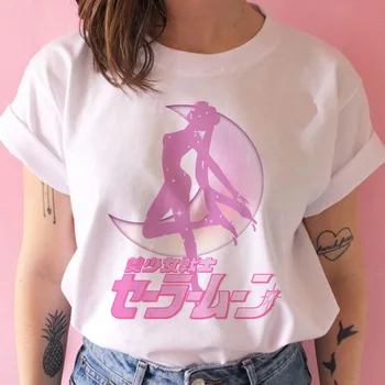 Sailor Moon oblačila majica s kratkimi rokavi ženske ulzzang tumblr nekaj grafični tees ženske ulične tshirt kawaii tumblr
