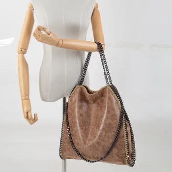 Zložljivi Tri Verige Velikih Ramenski Delo Torbe za Ženske do leta 2020 Tote Messenger Bag Lady Luksuzne ročne Torbe