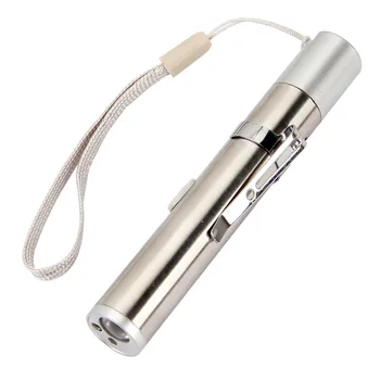 3 In1 LED Mini Svetilka Aluminijasta Lita USB Polnilna LED Laser, UV Svetilko Penlight Večnamenska Svetilka Keychain Luči