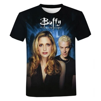 2020 Nov Prihod Buffy The Vampire Slayer 3D Print Majica s kratkimi rokavi Moški Ženske Poletje Moda Priložnostne Kratek Rokav Hip Hop T Shirt 2XS-5XL