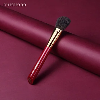 CHICHODO ličila ščetke-Razkošno Rdeče Rose serije-visoka kakovost siva podgana&konjske žime bronzer brush-obraz kozmetične orodje-naravni lasje