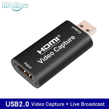 BFOLLOW Zajem Video Kartica, HDMI, USB 2.0 Snemanje Zvoka Grabežljivac Naprave PC Adapter za PS4 Igra HD Kamera Youtube Živo