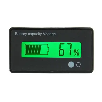 12V/24V/36V/48V 8-70V LCD Kisline Vodi Litij-Zmogljivost Baterije Indikator Digitalni Voltmeter