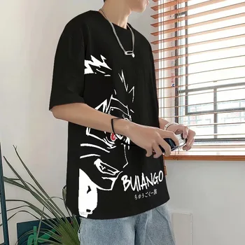 Nov poletni anime naruto majica harajuku prevelik T-shirt Moda priložnostne grafični človek T-shirt