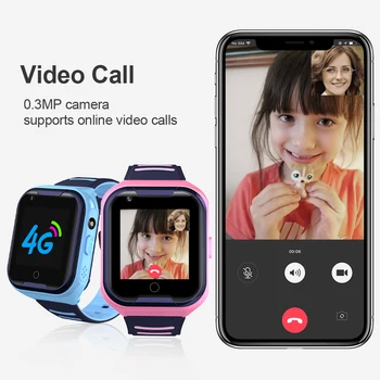 LEMFO G4H 4G Otroci Pametno Gledati, GPS, Wifi Ip67 Nepremočljiva 650Mah Velike Baterije 1,4-Palčni Zaslon Kameri zajemanje Video Smartwatch Otroci
