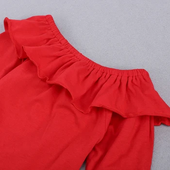 Modni Slog za Dekleta z Dolgimi Rokavi Rdeče majice + Cvetlični Jeans Hlače V Jeseni Springsets otroška Oblačila, ki ST318