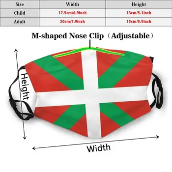 Baskische Flagge Odrasle Otroke Proti Prahu Filter Diy Masko Baskovski Euskal Herriao Euskadi Alava Biskajski Guipuzcoa Araba Bizkaia