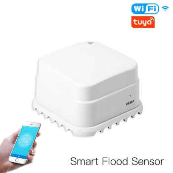 3 kos WiFi Smart tuya prepuščanje vode tipalo pisk smart življenje Poplav Prekoračitev Detektor doma, Varnost, Alarm APP instant potisnite nazaj