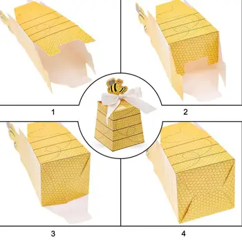 50pcs/veliko Baby Tuš Ustvarjalne Risanka Honey Bee bonboniera Za Novorojenčka Fantje& Dekleta Rojstni dan Dekorativni Korist