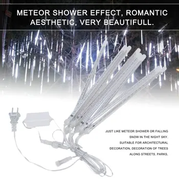 30 CM Meteor Cev LED Meteor Tuš Dež Cevi Božič Dekorativne Luči LED Lep Poročno zabavo Vrt Niz Svetlobe