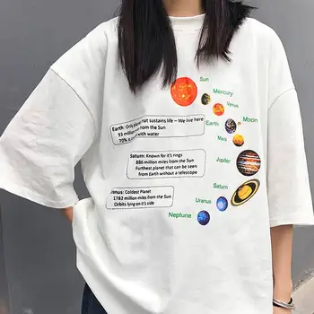 Kuakuayu HJN Plstar Kozmos Fashion Majica s kratkimi rokavi Solarni Sistem Okolij T Shirt Kul Prostor 3D Tiskanja Ženske Poletje Majica s kratkimi rokavi