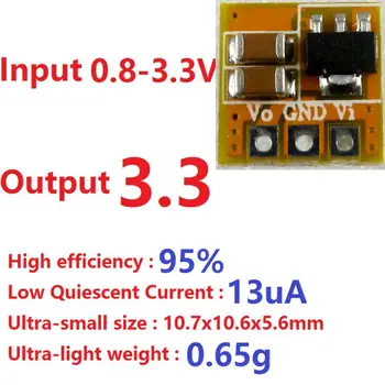 10x DC DC Boost Converter 0.8-3.3 V, 3.3 V Step-up Regulator Napetosti Napajalni Modul