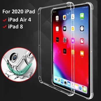 3 mm Ultra Tanek Silikonski ShockProof Anti-pade zračna blazina Odbijača Primerih Za iPad Air4 iPad8 2020 Nazaj Pregleden Primeru Zajema