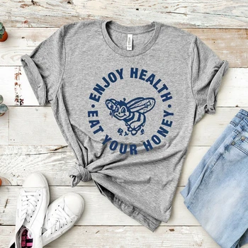 Harry Styles T-Shirt Uživajo Zdravje Jesti Medu Majica Eno Smer 10 Obletnico Tee Srčkan Čebel estetske Graphic Tee