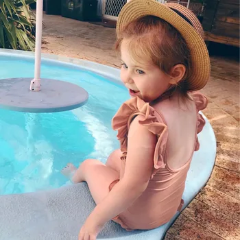 MILANCEL Malčke Baby Dekleta Kopalke ruffle Kopalke Plavanje Bikini iz Enega Kosa Bodysuit Swimwears za 1-5 Let Dekle
