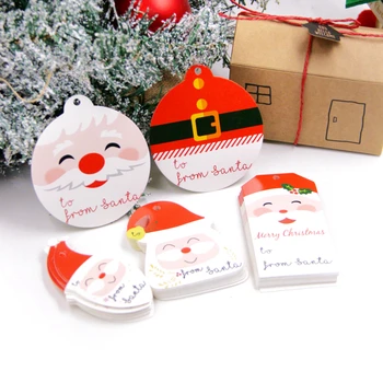 100 KOZARCEV Božič Santa Claus Papirja Tags DIY Obrti Xmas Tree Visi Oznako Božično zabavo Oznake Otroci Darilo, Zavijanje Doma Dobave