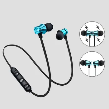Magnetni Brezžične Bluetooth Slušalke Neckband Magnetni Slušalke Stereo Šport, Glasbo, Slušalke Z Mikrofonom Za Vse Pametni Telefon