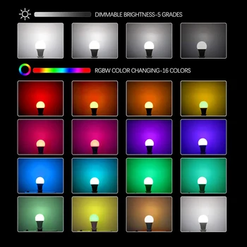 Barva Spreminja, LED Žarnice RGB Zatemniti E27 Navojem Znanja žarnice, Dekorativna Poplav Luči, 16 Barv, Super za Začetni Fazi, Stranka