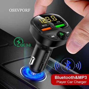 UKV-Oddajnik Aux Modulator Brezžična tehnologija Bluetooth Prostoročni Komplet Avto Avdio MP3 Predvajalnik Hitro Polnjenje Dvojno USB Avto Polnilec Adapter