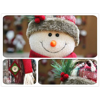 Novo leto 2021 Snežaka Elk Santa Claus Stoji Lutka Božič Igrače Stranka Doma Dekor Božič KRALJESTVU, božični okraski za dom