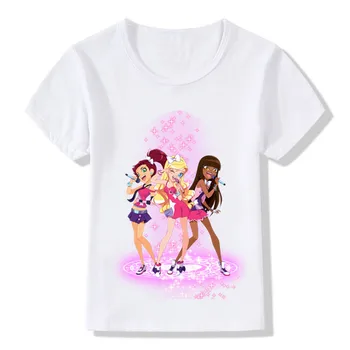 Otrok LoliRock Čarobni Girl Smešno T-shirt Fantje Dekleta Anime Super Vrhovi majica s kratkimi rokavi Otroci Oblačila