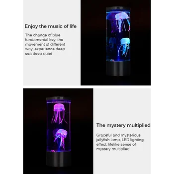LED Stolp Meduze Lučka Noč Svetlobe Postelji Svetilko USB Razpoloženje Namizno Svetilko ob Postelji Fantasy Akvarij Hipnotik Barvo Doma Dekor