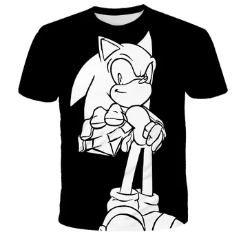 3D Tiskanje Otroci Sonic Modni Kul Kratek rokav Sonic Hedgehog t shirt Smešno T-shirt Fantje Risanka Tshirt Otroci Priložnostne Vrhovi
