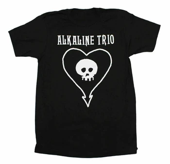 Alkalne Trio Klasičnih Heartskull T-Shirt Modni, Klasični Slog, Tee Majica
