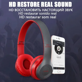 Slušalke Brezžične Bluetooth Stereo Slušalke Zložljive Šport Slušalke Handfree MP3 predvajalnik šumov za Andorid iPhone