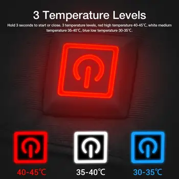 1 Par Ogrevanje Rokavice 3 Temperaturni nivo Nepremočljiva Non-slip Zaslon na Dotik USB Polnjenje Tople Električno Ogrevane Rokavice