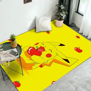 Pokemon Pikachu Spalnica preprogo, risanka živali Postelji v dnevni sobi, kopalnica, nedrsečo mat otroški sobi Dekorativni talna obloga