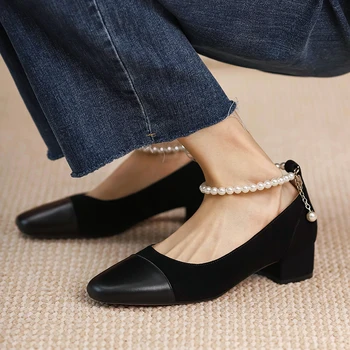 2021 pomlad moda Mary Jane čevlji debele pete dame moda vse-tekmo klasičnih prostem priložnostne čevlji tacon cuadrado