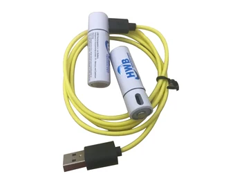 2pc 1,5 V AA 1200mAh li-polymer li-po USB polnilna litij-li-ionska usb, baterije z USB kablom pack