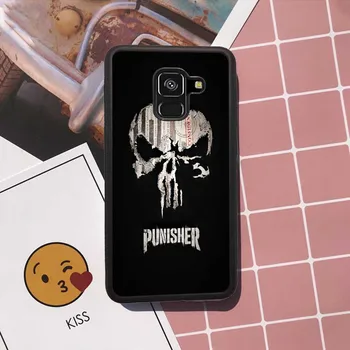 Punisher Lobanje Težko PC TPU Zaščitna Telefon Primerih Pokrovček za Samsung Galaxy Note 8 9 10 20 S6 S7 S8 S10 S10E S20 Pro Plus Rob
