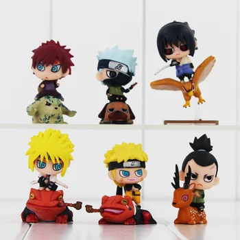 18pcs/veliko Naruto Uchiha 4-6 cm Sasuke Uchiha Itachi Kakashi Jiraiya PVC Akcijska Figura, Igrače Darilo za Otroke