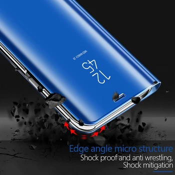 Ogledalo Zaščitni ovitek za Huawei P20/P20 Pro/P20 Lite Usnja Flip Jasen Pogled, Telefon Hrbtni Pokrovček P20Lite P20Pro P 20 Torbica