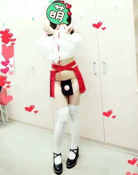 Japonski Čarovnica Cosplay Seksi Kostumi Spodnjega Perila Anime Babydoll Psihično Fancy Kimono Enotno Bikini Perilo Nastavite Eksotičnih Oblačila
