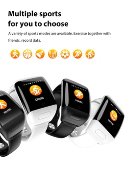 D8 TWS Dvojno Bluetooth Slušalke Smart Zapestnico Watch 2 v 1 Moških Srčnega utripa Smart Manžeta S Srčnega utripa Watch