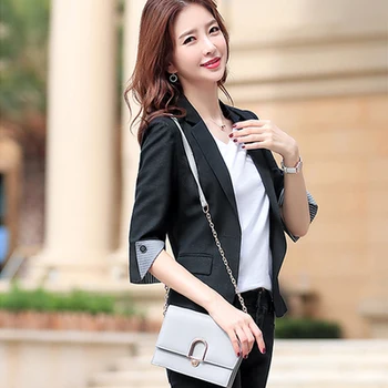 2021 Nove korejske Ženske Jopiči, Jakne Kratko Obleko Urad Dama Mozaik Plašči In Jopiči Plus Velikost 3xl Elegantno Formalnega Dela