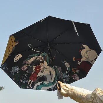 Anime Živahen Stran Cosplay Prop Dežnik Sončno in Deževno Dežnik Hayao Miyazaki A Potovanje Chihiro Dež Dežnik Suncobran Darilo